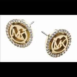MK gold earrings